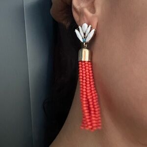 BAUBLEBAR summer red tassel earrings